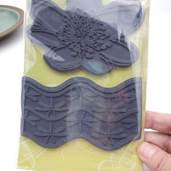 Stampendous Jumbo Cling Water Lily Rubber Stamp Set - CRS5004 - NEW Dragonfly - Picture 3 of 4